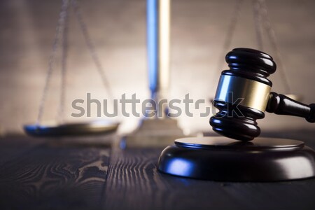 Juridische recht advocaten kantoor schaal justitie Stockfoto © zolnierek