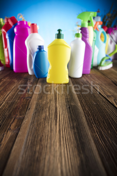 Zdjęcia stock: Wiosną · wybór · kolorowy · domu · produktów · czyszczących · rustykalny