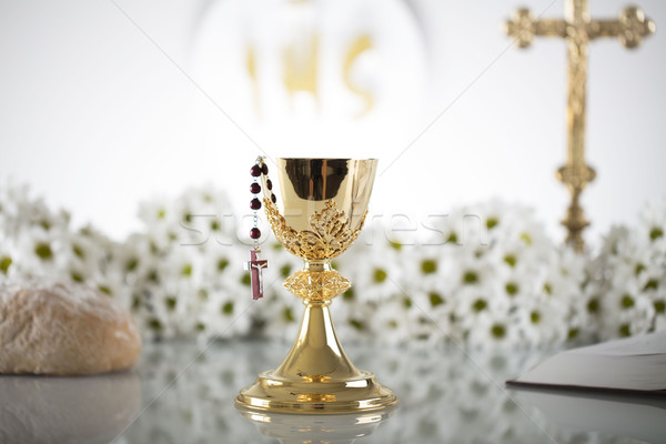 Erste heilig Gemeinschaft Religion Kruzifix Stock foto © zolnierek