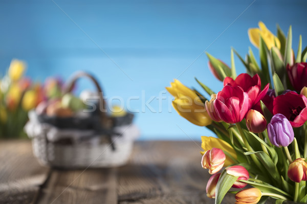 イースター 花束 チューリップ イースターエッグ カラフル ぼけ味 ストックフォト © zolnierek