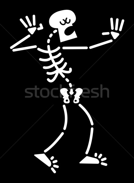 Хэллоуин скелет пения Cool момент высокий Сток-фото © zooco