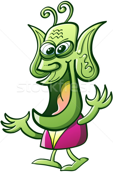 Friendly alien making a speech Stock photo © zooco