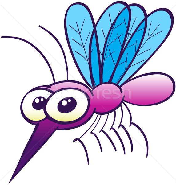 Güzel mor küçük sivrisinek sevimli büyük Stok fotoğraf © zooco