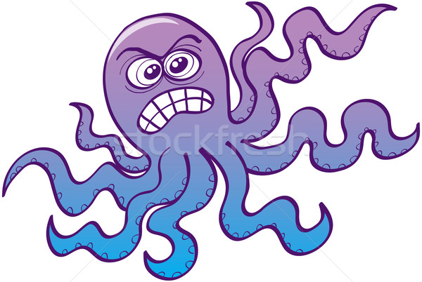 Angry octopus ready to attack Stock photo © zooco