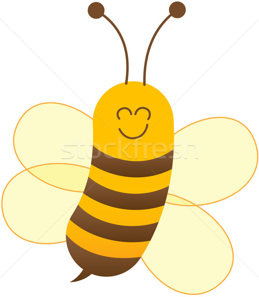 Stockfoto: Mooie · vriendelijk · bee · poseren · glimlachend · cute