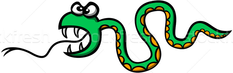 Foto stock: Corajoso · serpente · assustador · verde · agressivo