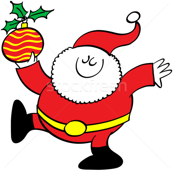 Santa Claus holding a beautiful Christmas bauble Stock photo © zooco