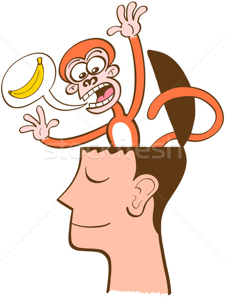 Hungry monkey mind asking for bananas Stock photo © zooco
