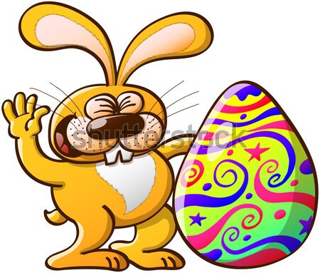 復活節兔子 雞蛋 拍攝 顏色 槍 尼斯 商業照片 © zooco