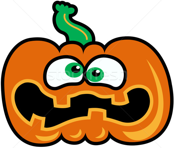 Frightened Halloween pumpkin Stock photo © zooco