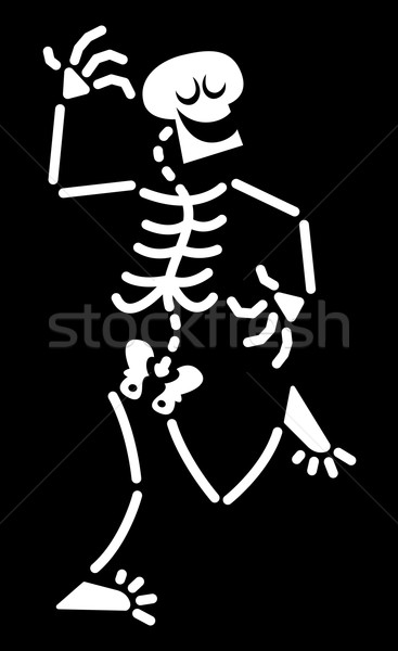 Halloween skeleton dancing Stock photo © zooco