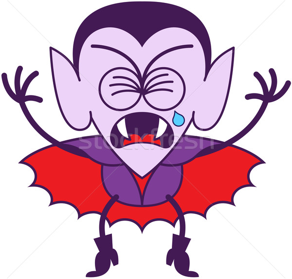Halloween dracula płacz cute wampira minimalistyczne Zdjęcia stock © zooco