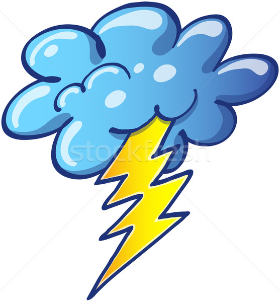 Stormy cloud with a thunderbolt
 Stock photo © zooco