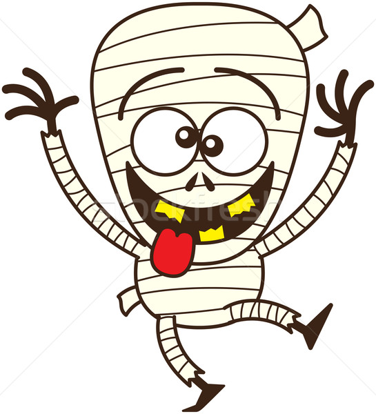 Cool Halloween mummy making funny faces Stock photo © zooco