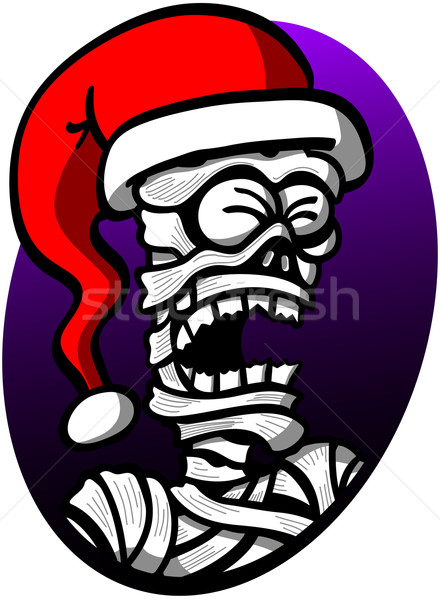 Christmas beangstigend ogen breed opening mond Stockfoto © zooco