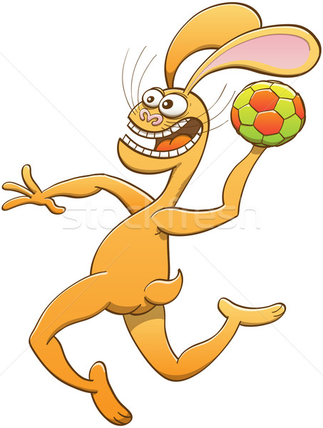 Foto stock: Corajoso · jogar · handebol · amarelo · longo