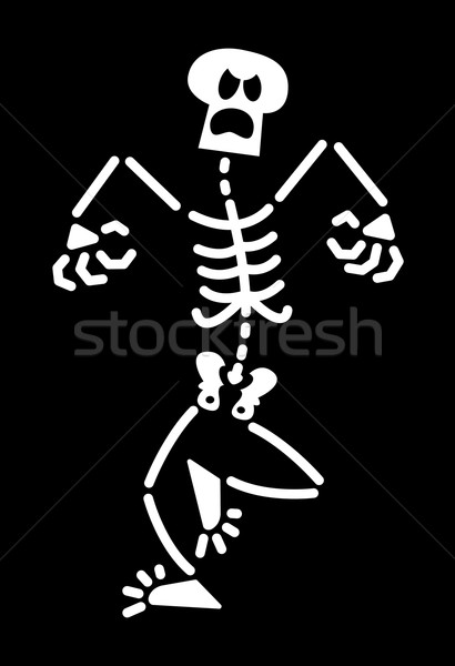 Furious Halloween skeleton Stock photo © zooco