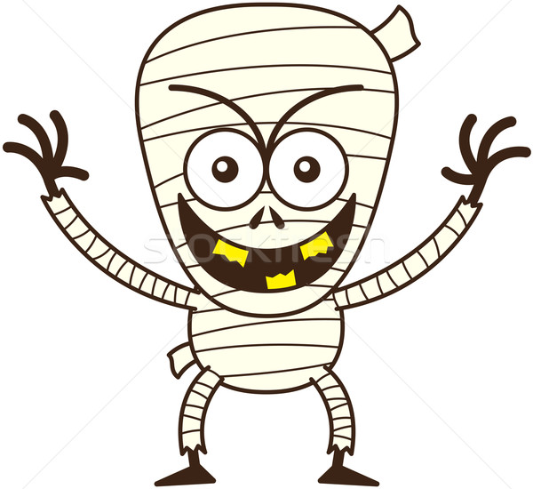 Cool Halloween mummy smiling mischievously Stock photo © zooco