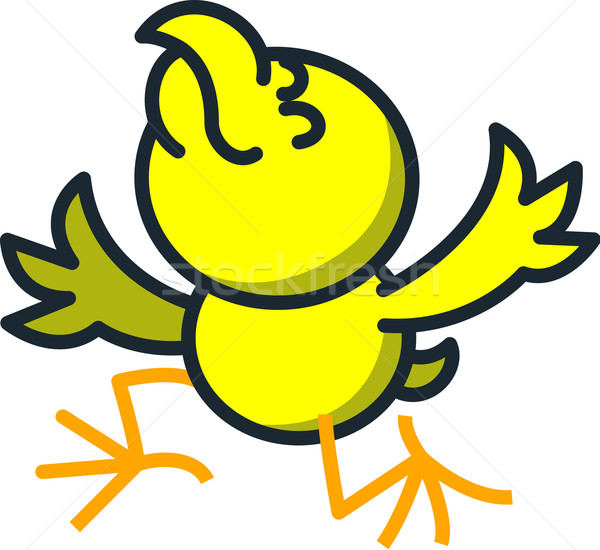 Grato artista frango bonitinho amarelo Foto stock © zooco
