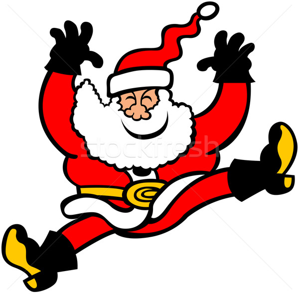 Santa Claus jumping out of joy Stock photo © zooco