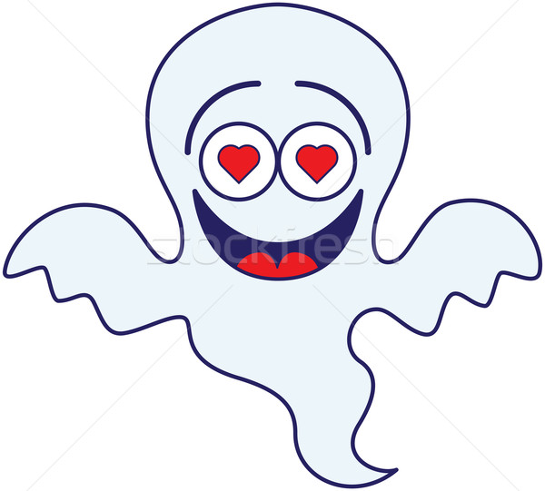 Хэллоуин Ghost чувство любви Nice синий Сток-фото © zooco