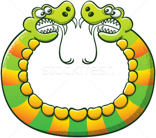 ダブル ヘビ 2 シャープ 長い 黄色 ストックフォト © zooco