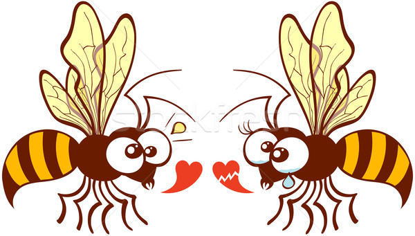 Cuplu frumos albine dragoste drăguţ Imagine de stoc © zooco