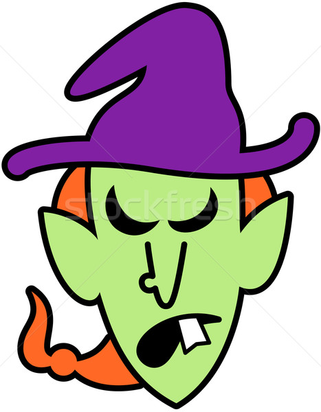 Angry Halloween witch Stock photo © zooco