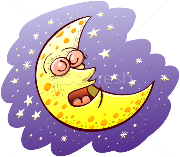 Beautiful moon sleeping Stock photo © zooco