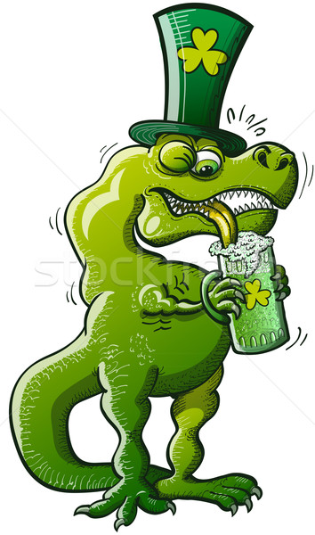 Saint Patrick's Day Tyrannosaurus Rex Stock photo © zooco