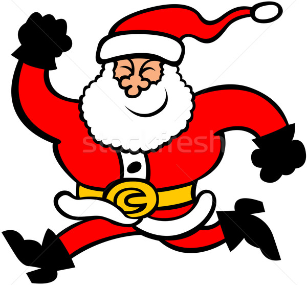 を実行して サンタクロース いい クリスマス 熱狂的な アスレチック ストックフォト © zooco