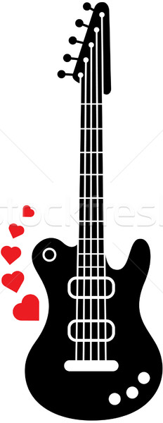 Guitar playing hearts of love Stock photo © zooco