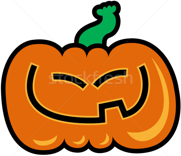 Slanted-eyed Halloween pumpkin Stock photo © zooco