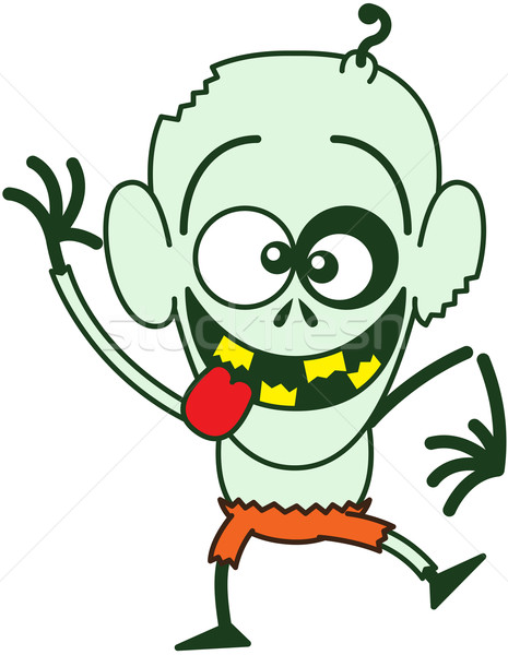 Cool Halloween zombie making funny faces Stock photo © zooco