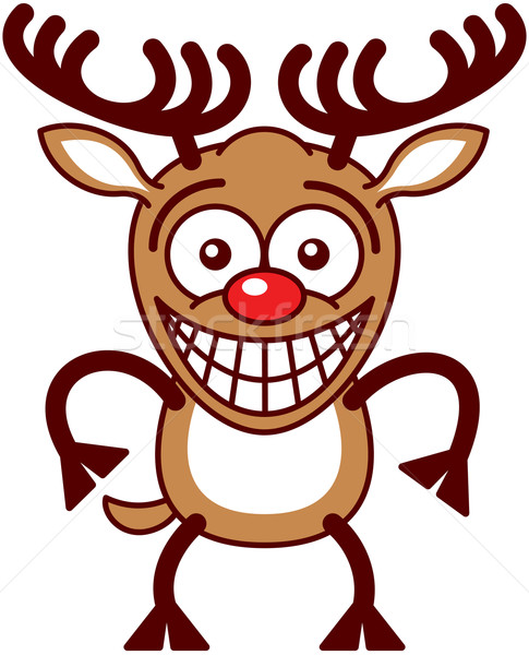 Christmas reindeer feeling embarrassed Stock photo © zooco