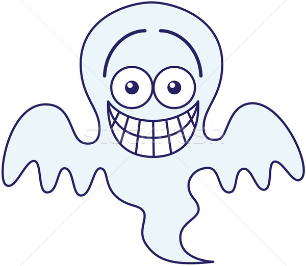 Halloween ghost grinning while feeling embarrassed Stock photo © zooco