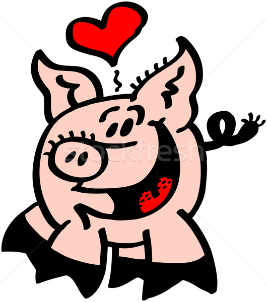 Pig in Love Stock photo © zooco