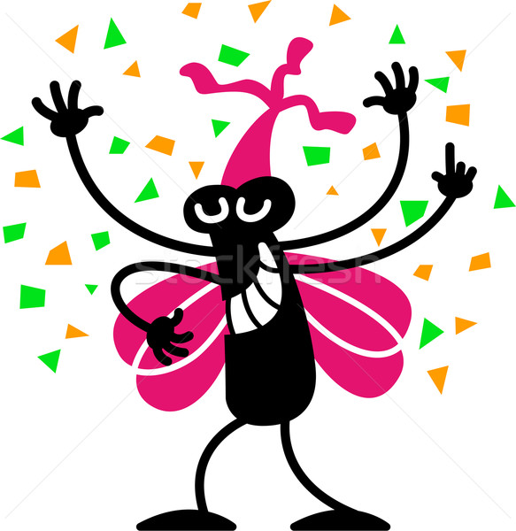 Cool bug vieren feesten weird zwarte Stockfoto © zooco
