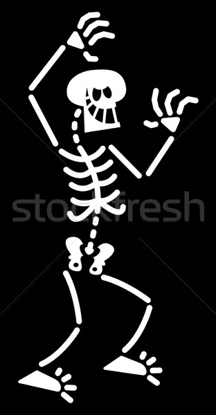 Erschreckend Halloween Skelett Bösen lächelnd Aufgang Stock foto © zooco