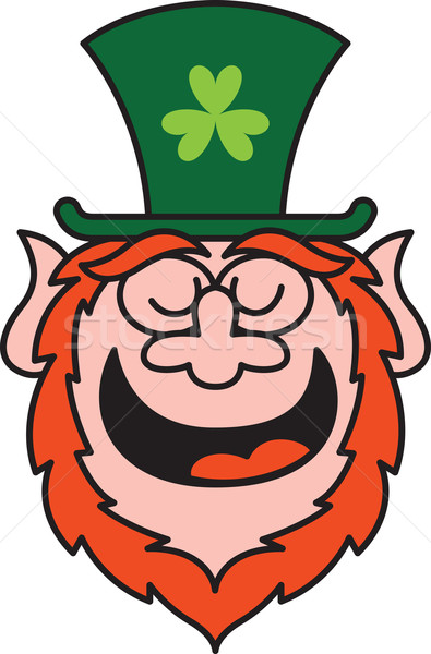 Talkative St Patrick's Day Leprechaun Stock photo © zooco