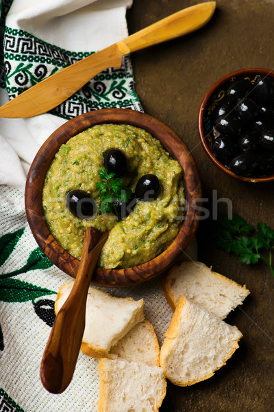 dip from eggplants on Greek  Stock photo © zoryanchik