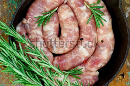 crude sausages  Stock photo © zoryanchik