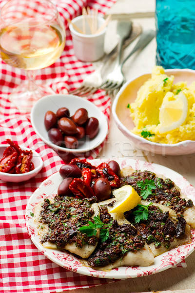 Mediterranean Spiced Fish Fillets Stock photo © zoryanchik
