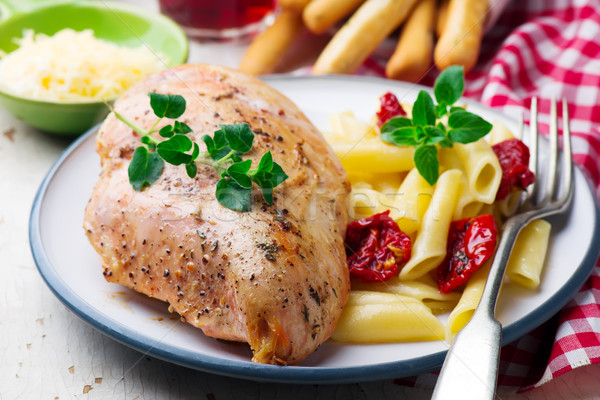 ストックフォト: 焼き鳥 · 乳がん · 選択フォーカス · 食品 · 鶏 · ディナー
