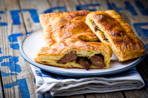 puff pies with a chicken liver.  Stock photo © zoryanchik