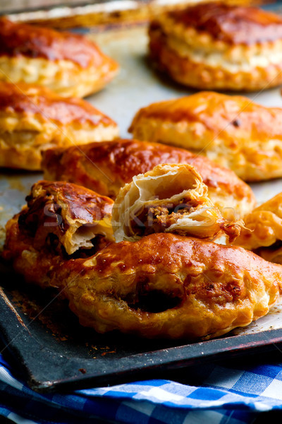 cheesy ground beef empanadas..style rustic Stock photo © zoryanchik