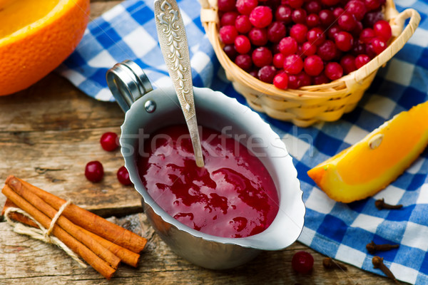 traditional English cranberry sauce Stock photo © zoryanchik