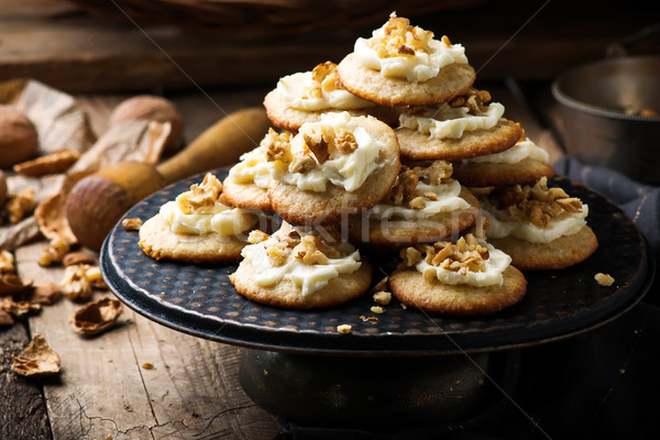 Old Fashioned Sour Cream Cookies..style rustic Stock photo © zoryanchik