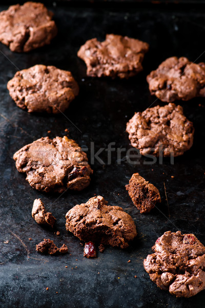 chocolate chip skillet cookie Stock photo © zoryanchik