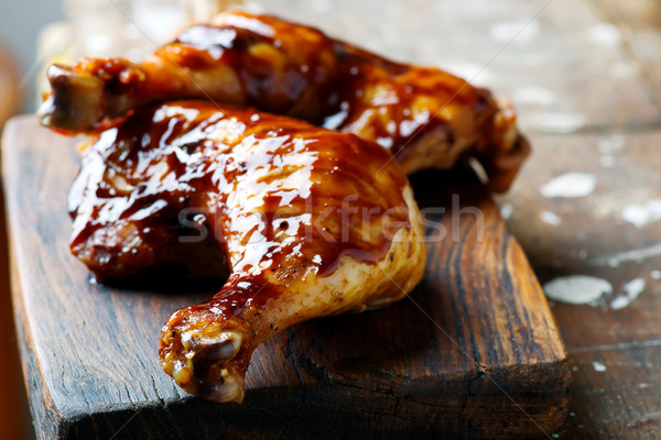 Grilled Glaze chicken legs .selective focus Stock photo © zoryanchik